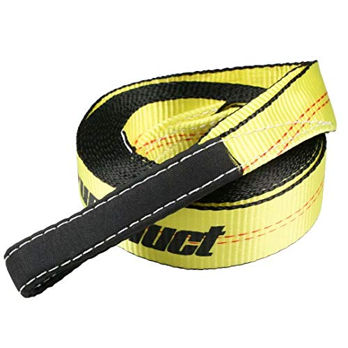 Sumpluct Recovery Tow Strap 2in X 20ft Heavy Duty 20,000 lbs Break Strength, Use for Emergency Towing Rope, Tree Saver, Winch Extension, Triple Reinforced Loops, Protective Sleeves,Car Accessories
