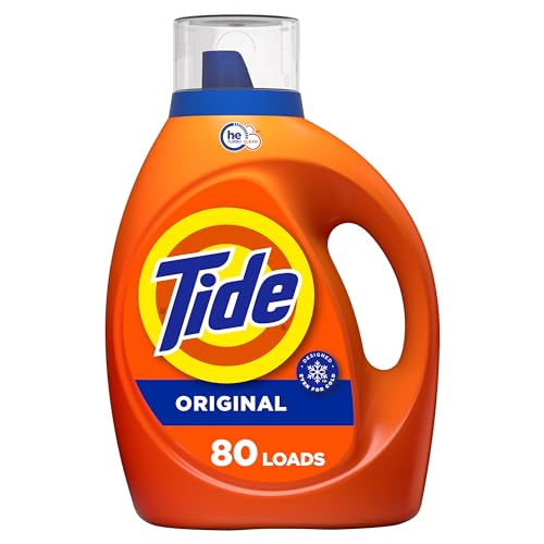 Tide Liquid Laundry Detergent, HE Compatible, Original Scent, 80 loads, 105 fl oz