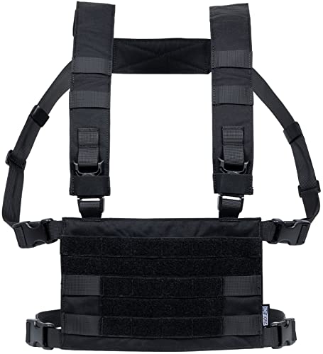 OneTigris ROC Chest Rig Tactical Modular Panel with Removable Shoulder Strap and Waist Strap Black