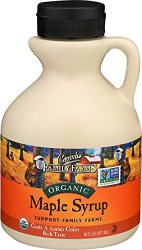 Coombs Family Farms Organic Maple Syrup, Grade A Amber Color, Rich Taste, 16 Fl Oz