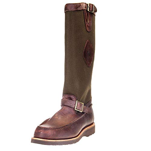 Chippewa Mens 17` CUTTER BACK ZIP MOCC TOE SNAKE BOOT Brown 9.5 D