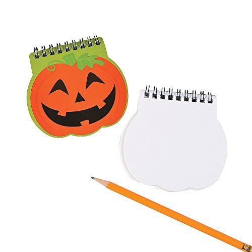 Fun Express - Pumpkin Spiral Notepad for Halloween - Stationery - Notepads - Notepads - Halloween - 12 Pieces