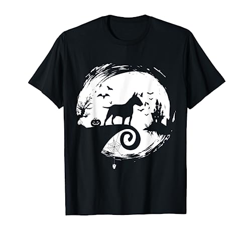 Bull Terrier Halloween Costume Bully Moon Silhouette T-Shirt