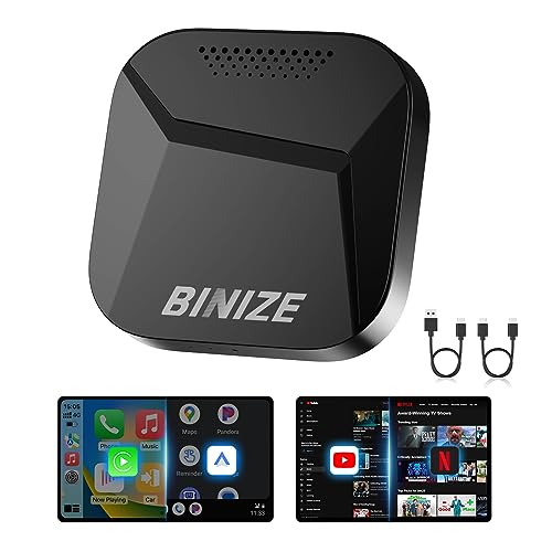 Binize Android 13 Carplay Box Support Wireless Carplay&Android Auto, Carplay AI Box Carplay Streaming YouTube,Netflix Magic AI Box 4+64G Support Only Car with OEM Wired CarPlay/Android Auto (4G+64G)
