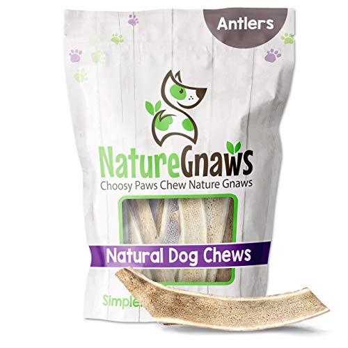 Nature Gnaws Antlers- Elk And Deer for Dogs - Long Lasting Premium Natural Chews for Aggressive Chewers - Mix of Split and Whole