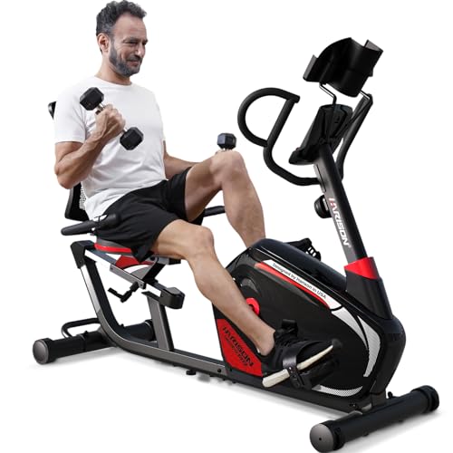 HARISON Magnetic Recumbent Exercise Bike with Arm Exerciser, Recumbent bikes for Adult and Seniors, Recumbent Exercise bike for Home 400 lbs Capacity