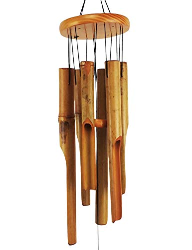 MUMTOP Bamboo Wind Chimes, Outdoor Wooden Wind Chime with Amazing Deep Tone for Garden, Patio, Home or Outdoor Decor