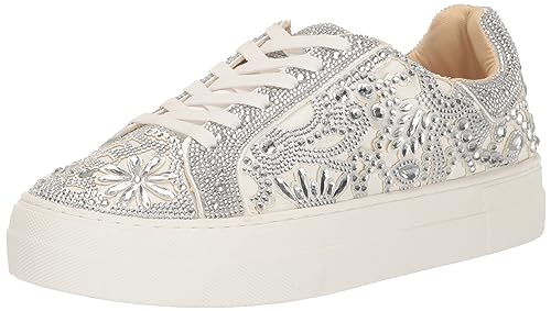 Betsey Johnson Women's Reily Sneaker, White, 8