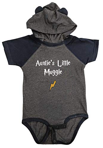 BeeGeeTees Auntie's Little Mug Funny Baby Romper Infant Wizard One Piece (18 Months, Navy - Navy)