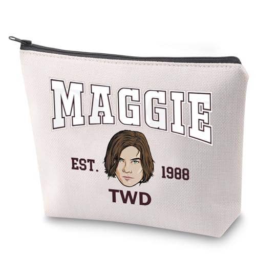 ZJXHPO TWD TV Show Cosmetic Bag Maggie EST 1988 TWD Makeup Bag With Zipper Zombie Show Toiletry Bag (Maggie 1988)