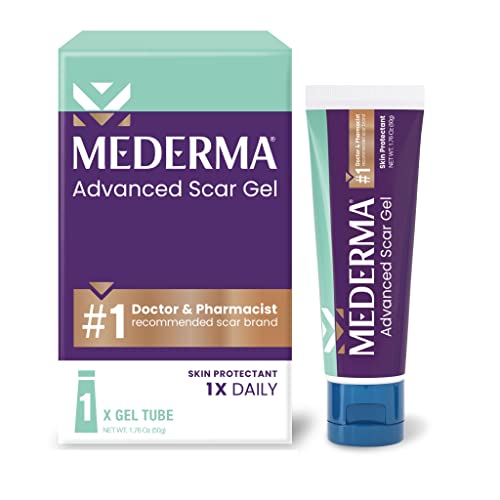 Mederma Advanced Scar Gel, Treats Old and New Scars, Reduces the Appearance of Scars from Acne, Stitches, Burns and More, 50 Grams