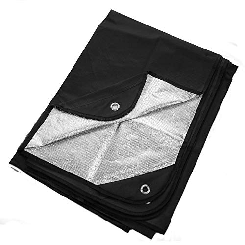 Arcturus Heavy Duty Survival Blanket – Insulated Thermal Reflective Tarp - 60' x 82'. All-Weather, Reusable Emergency Blanket for Car or Camping (Black)