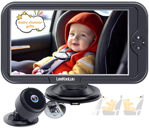 LeeKooLuu Baby Car Camera Gift: USB-Plug Protect Baby's Eyes Easy Install HD 1080P Color Image 360° Rotation No-Sloshing Hide Lights Clear Night Vision 150° Wide View Angle for 3 Kids K01