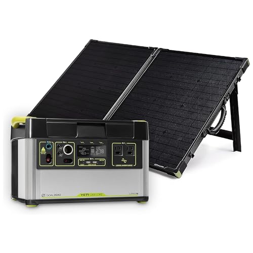 Goal Zero Yeti 1000 Core Portable Power Station, 1,000 W, Solar-Powered Generator (Solar Panel Not Included), USB-A/USB-C Ports and AC Outlets, Power for Camping (Yeti 1000 Core + Boulder 100BC)