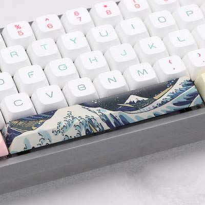 Benemate Spacebar Keycap 5-Side Dye-subbed PBT Cherry Profile DIY Keycap 6.25U 6.25X for Gaming Mechanical Keyboard Waves