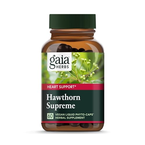 Gaia Herbs Hawthorn Supreme - Hawthorn Berry Supplement to Support Heart Health - for Use at Every Age and Stage to Sustain and Support The Heart - 60 Vegan Liquid Phyto-Capsules (30-Day Supply)