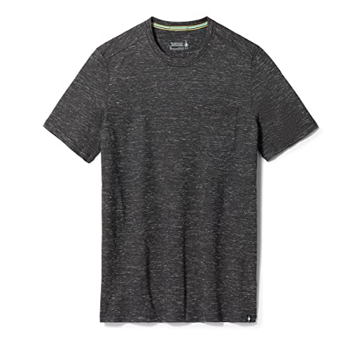 Smartwool Men's Merino Hemp Blend Pocket Tee (Regular Fit) Black Heather