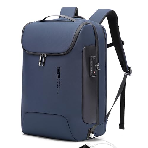 BANGE Mens Business Backpack for Work, Computer Backpacks for Laptops for 17.3 Inch, Men's Backpack with Lock Anti Theft, Backpack for Traveling with USB charging Port