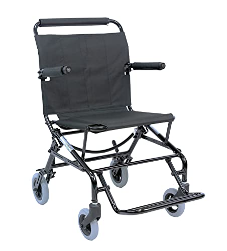 Karman 14.9 lb KN-TV10A Travel Lightweight Wheelchair Black Frame