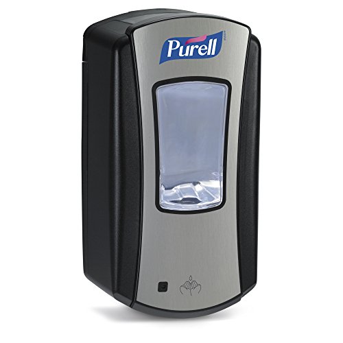 PURELL LTX-12 Touch-Free Hand Sanitizer Dispenser, Chrome/Black, for 1200 mL PURELL LTX-12 Hand Sanitizer Refills (Pack of 1) - 1928-04