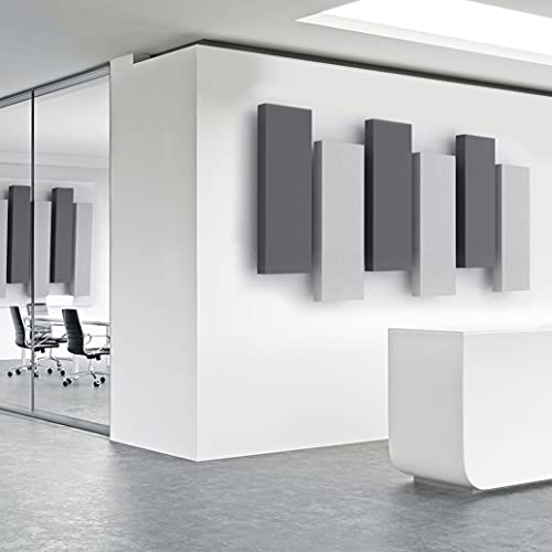 Acoustimac DMD Stagger Acoustic Panel Design Pack: 6 Pcs 6)3'x1'x2' 3-gray & 3-charcoal