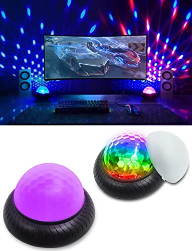 ljnyiwan 2 PCS Gaming Lights, RGB Lighting with Music Sync, Gamer Gifts for Men, Gaming Room Decor, Multiple Colors 2-in-1 Effect LED Lights for Gamer Room, Gamer Decor, Gaming Setup