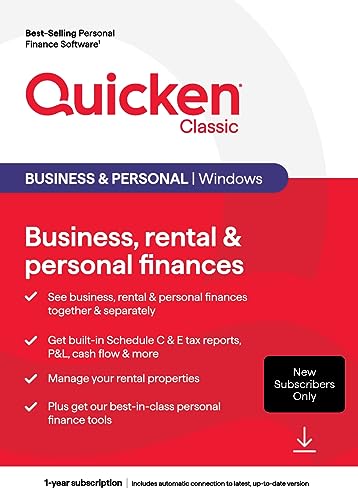 QUICKEN CLASSIC BUSINESS & PERSONAL FOR NEW SUBSCRIBERS| 1 Year [PC Online code]