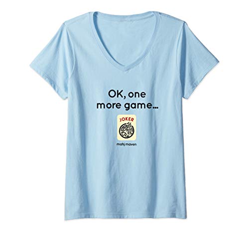 Womens OK, one more game! Mahjong (mahj jong) V-Neck T-Shirt