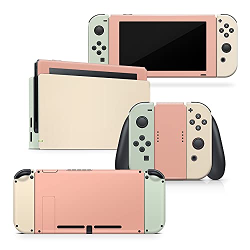 Tacky design Pastel Classic Skin Compatible with Nintendo Switch Skins Decal, Color Blocking Vinyl 3m styicker, Colorwave Full Cover