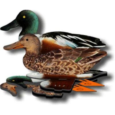FUD Northern Shoveler Duck Decoys - Foldable,Collapsible - Perfect Duck Decoys for Land & Water - Hunting Duck Decoys Includes Anchors, Anchor String & Fudslinger, Pack of 6 (Northern Shoveler Decoys)