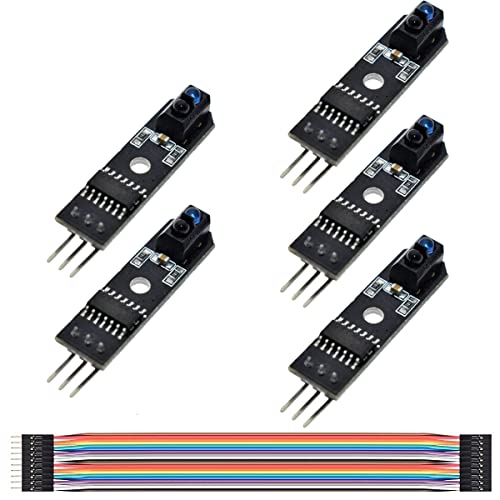 DAOKI 5PCS IR Infrared Sensor Module TCRT5000 Line Track Follower Obstacle Avoidance for Arduino AVR ARM PIC DC 5V 1 Channel with Dupont Cable