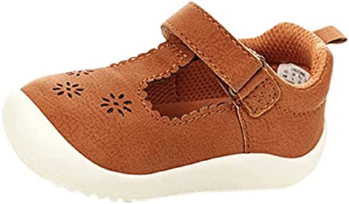 Stride Rite 360 Infant and Toddler Girls Cheyenne First Walker Shoe, Tan, 4 Toddler