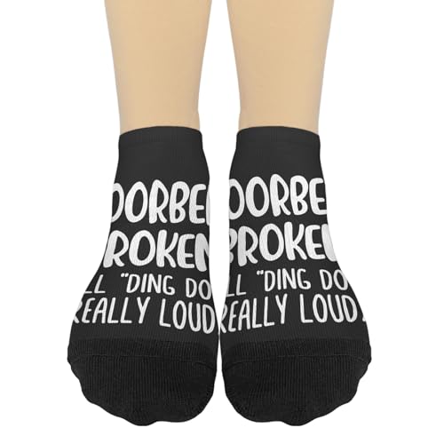 Doorbell Broken Yell Ding Dong Really Loud No Show Socks Womens Liner Women Sock