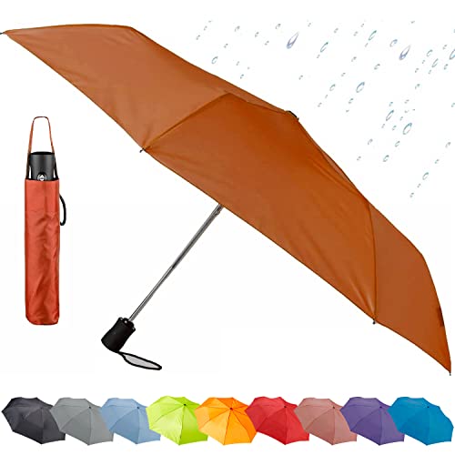 Lewis N. Clark Travel Umbrella: Windproof & Water Repellent Fabric, Automatic Open Close & 1 Year Warranty, Rust