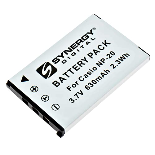 SDNP20 Lithium-Ion Battery - Rechargeable Ultra High Capacity (3.7V 630mAh) - Replacement for Casio NP-20 Battery for Casio Exilim EX-M1, EX-M2, EX-S1, EX-S1 PM, EX-S100, EX-S2, EX-S2 PW, EX-S20