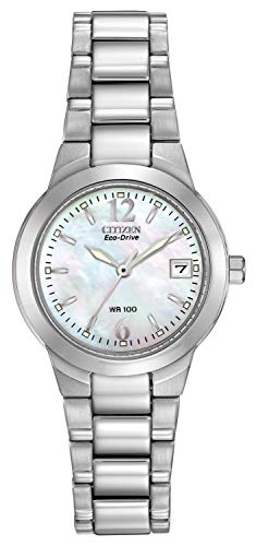 Citizen Women's Eco-Drive Dress Classic Watch in Stainless Steel, Mother of Pearl Dial, 26mm (Model: EW1670-59D)