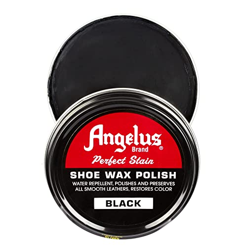 Angelus Brand Perfect Stain Shoe Wax Polish, 3 fl.oz, Black
