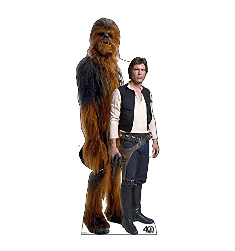 Cardboard People Han Solo & Chewbacca Life Size Cardboard Cutout Standup - Star Wars 40th Anniversary