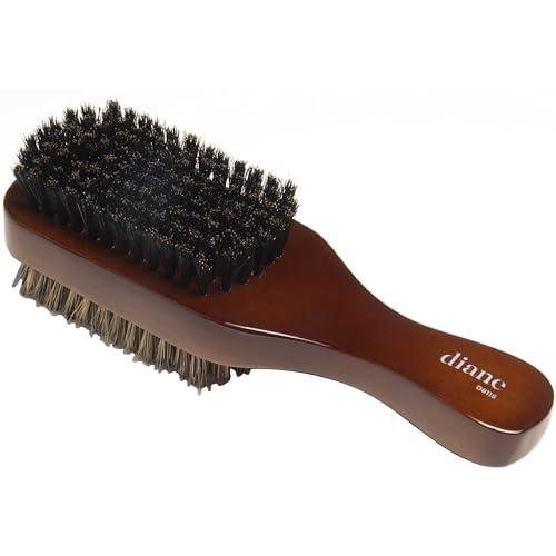 Diane Premium 100% Boar Bristle 2-Sided Club Brush for Men and Barbers – Medium and Firm Bristles for Thick Coarse Hair