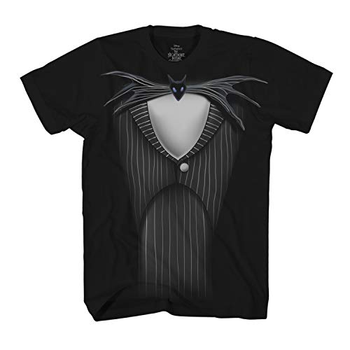 Disney Nightmare Before Christmas Jack Skellington Costume Suit T-Shirt (Large, Suit Black)