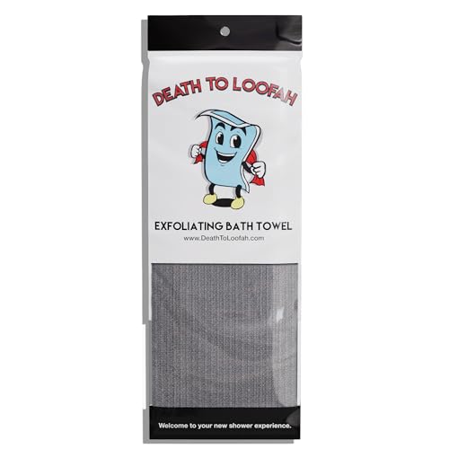 Death To Loofah: Exfoliating Shower Towel - Japanese Style Body Scrubber, Back Scrubber, and Face Wash Cloth in One - Say Goodbye to Ordinary Washcloths!