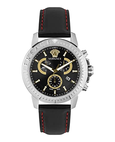 Versace Mens Watches Black 45 mm New Chrono Collection