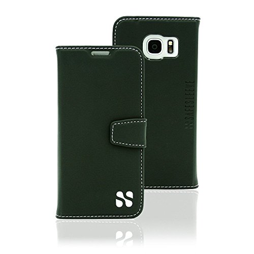SafeSleeve GS7edge Wallet Case, Galaxy S7 Edge Cell Phone Radiation Blocker and RFID, Black