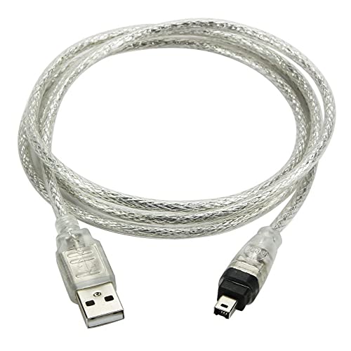 defomery USB 2.0 Male to Firewire IEEE 1394 4 Pin Male iLink Adapter Cord Cable for Sony DCR-TRV75E DV