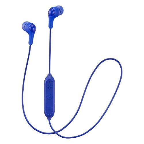JVC Soft Wireless Earbud with Stayfit Tips, Remote and Mic and Bluetooth Blue (HA-FX9BTA)