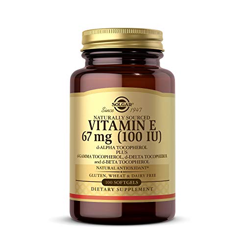 Solgar Vitamin E 67 mg (100 IU), 100 Mixed Softgels - Natural Antioxidant, Skin & Immune System Support - Naturally-Sourced Vitamin E - Gluten Free, Dairy Free - 100 Servings