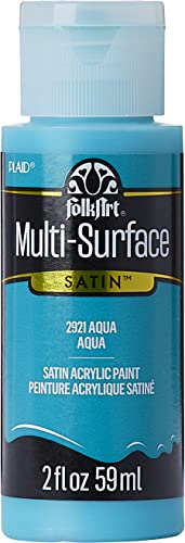 FolkArt 2921 Multi Surface Acrylic Paint, 2 Fl Oz (Pack of 1), Aqua