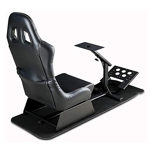 Dshot Racing Wheel Stand with seat Driving Seat Racing Simulator Cockpit Recliner with Gear Shift Mount for PS4, PS3, Xbox One, Xbox 360, Logitech, Thrustmaster