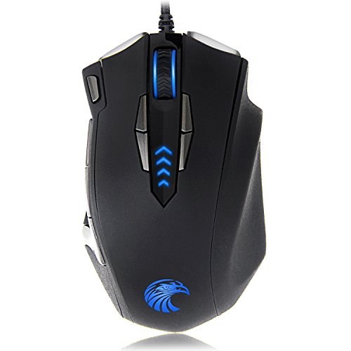 Burxoe Mouse Mice Z-7900 4000 DPI Metal Base MMO/FPS High Precision Optical Gaming Mouse