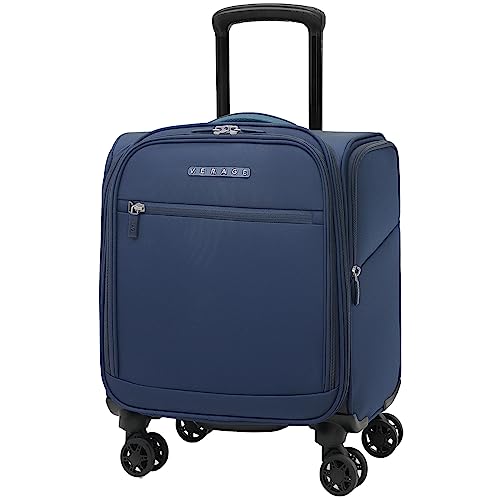 Verage Carry On Underseat Luggage with Wheels & USB Port, Wheeled Spinner Bag Carry-on Luggages for Airlines, Lightweight Suitcase Men Women, Pilots and Crew (Upgrade-14-Inch Plus)